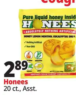 Ocean State Job Lot Honees Honey Lemon Menthol Eucalyptus Cough Drops 20 Count offer