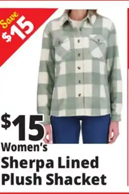 Ocean State Job Lot Women's Sherpa Lined Plush Shacket offer