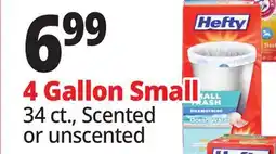 Ocean State Job Lot Hefty Small Trash Ocean Water 4 Gallon Trash Bags 34 Count offer