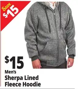 Ocean State Job Lot Men's Sherpa Lined Fleece Hoodie offer