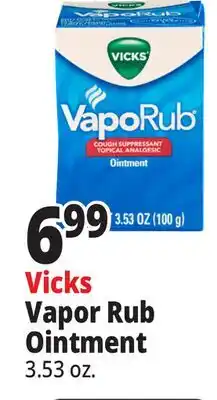 Ocean State Job Lot Vicks VapoRub Cough Suppressant Topical Analgesic Ointment 3.53 oz offer