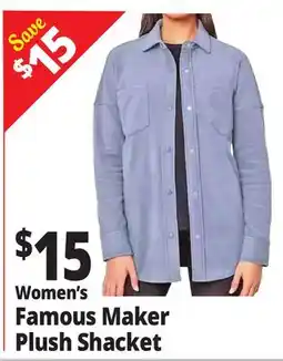 Ocean State Job Lot Women's Famous Maker Plush Shacket offer