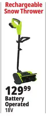 Ocean State Job Lot Turbulenz Cordless 18V Electric Snow Shovel offer