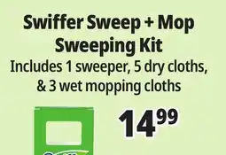 Ocean State Job Lot Swiffer Sweeper 2-in-1 Dry & Wet Multi-Surface Floor Cleaner Starter Kit 11-piece offer