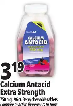 Ocean State Job Lot Calcium Antacid 750 mg Tablets 96 Count offer