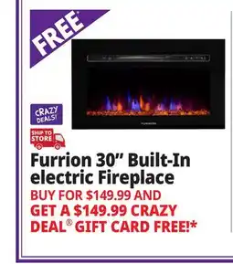 Ocean State Job Lot Furrion 30 Built-In Electric Fireplace Black offer