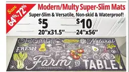 Ocean State Job Lot Modern/Multy Super-Slim Mats offer