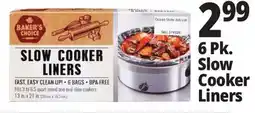 Ocean State Job Lot Baker's Choice Slow Cooker Liners 6 Count offer