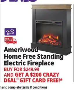 Ocean State Job Lot Ameriwood Home Ellsworth Electric Fireplace with Mantel White offer