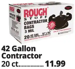 Ocean State Job Lot Rough Stuff 42 Gal Contractor Trash Bags 20 Count offer