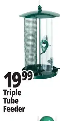 Ocean State Job Lot Three Tube Bird Feeder Green offer