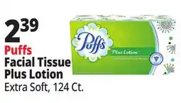 Ocean State Job Lot PUFFS Plus Lotion Face Tissues 124 Count offer
