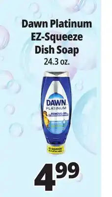 Ocean State Job Lot Dawn Platinum EZ-Squeeze Liquid Dish Detergent 24.3 oz offer