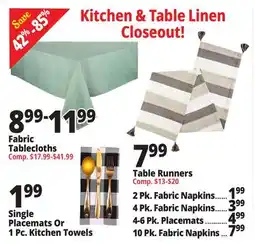 Ocean State Job Lot Kitchen & Table Linen Closeout! offer