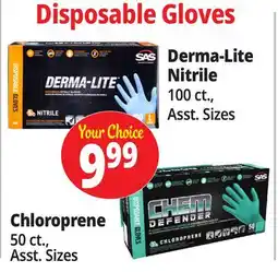 Ocean State Job Lot Disposable Gloves Derma-Lite Nitrile offer