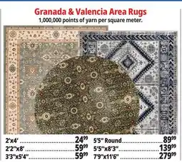 Ocean State Job Lot Granada & Valencia Area Rugs offer