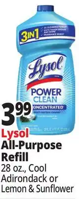 Ocean State Job Lot Lysol All-Purpose Refill offer