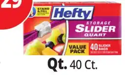 Ocean State Job Lot Hefty Storage Quart Slider Bags 40 Count offer