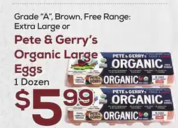 DeCicco & Sons Pete & Gerry's Organic Large Eggs offer
