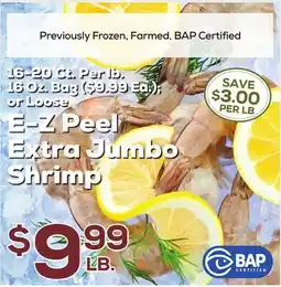 DeCicco & Sons E-Z Peel Extra Jumbo Shrimp offer