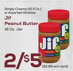 DeCicco & Sons Jif Peanut Butter 16. Jar offer
