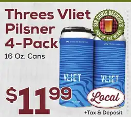 DeCicco & Sons Threes Vliet Pilsner 4-Pack offer
