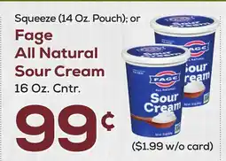 DeCicco & Sons Fage All Natural Sour Cream 16 Oz. Cntr offer