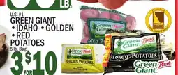 C Town GREEN GIANT •IDAHO •GOLDEN RED POTATOES offer