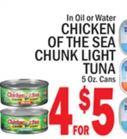 C Town CHICKEN OF THE SEA CHUNK LIGHT TUNA offer
