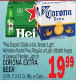 C Town CORONA EXTRA BEER 12 Pk. 11.2-12 Oz. Btls. or Cans offer