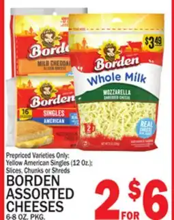 C Town BORDEN ASSORTED CHEESES, 6-8 OZ. PKG offer
