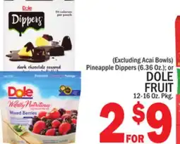 C Town DOLE FRUIT 12-16 Oz. Pkg offer