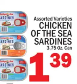 C Town CHICKEN OF THE SEA SARDINES offer