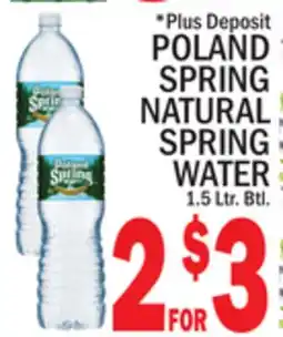 C Town POLAND SPRING NATURAL SPRING WATER offer