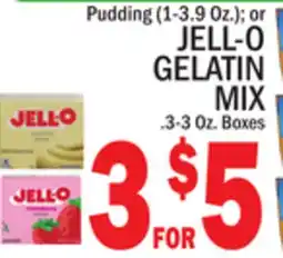 C Town JELL-O GELATIN MIX. 3-3 Oz. Boxes offer