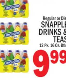 C Town SNAPPLE DRINKS & TEAS offer