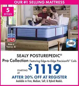 Boscov's SEALY POSTUREPEDIC Pro Collection offer
