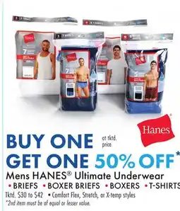 Boscov's Mens HANES Ultimate Underwear offer