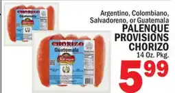 C Town PALENQUE PROVISIONS CHORIZO offer