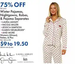 Boscov's Winter Pajamas, Nightgowns, Robes, & Pajama Separates offer