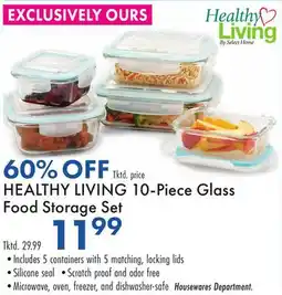 Boscov's HEALTHY LIVING 10-Piece Glass Food Storage Set offer