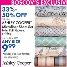 Boscov's ASHLEY COOPER Microfiber Sheet Set offer