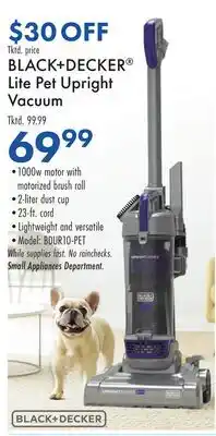 Boscov's BLACK + DECKER Lite Pet Upright Vacuum offer