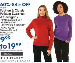Boscov's Fashion & Classic Pullover Sweaters & Cardigans offer