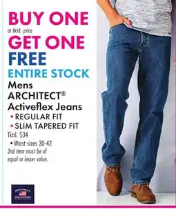 Boscov's Mens ARCHITECT Activeflex Jeans offer
