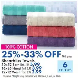 Boscov's Shearbliss Towels offer