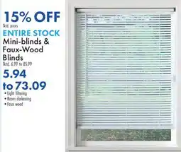 Boscov's Mini-blinds & Faux-Wood Blinds offer