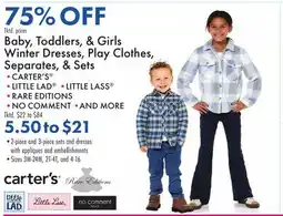Boscov's Baby, Toddlers, & Girls Winter Dresses, Play Clothes, Separates, & Sets offer