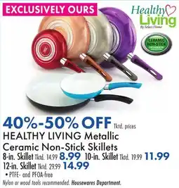 Boscov's HEALTHY LIVING Metallic Ceramic Non-Stick Skillets offer