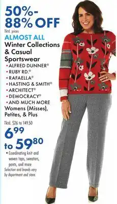 Boscov's Winter Collections of Casual Sportswear offer